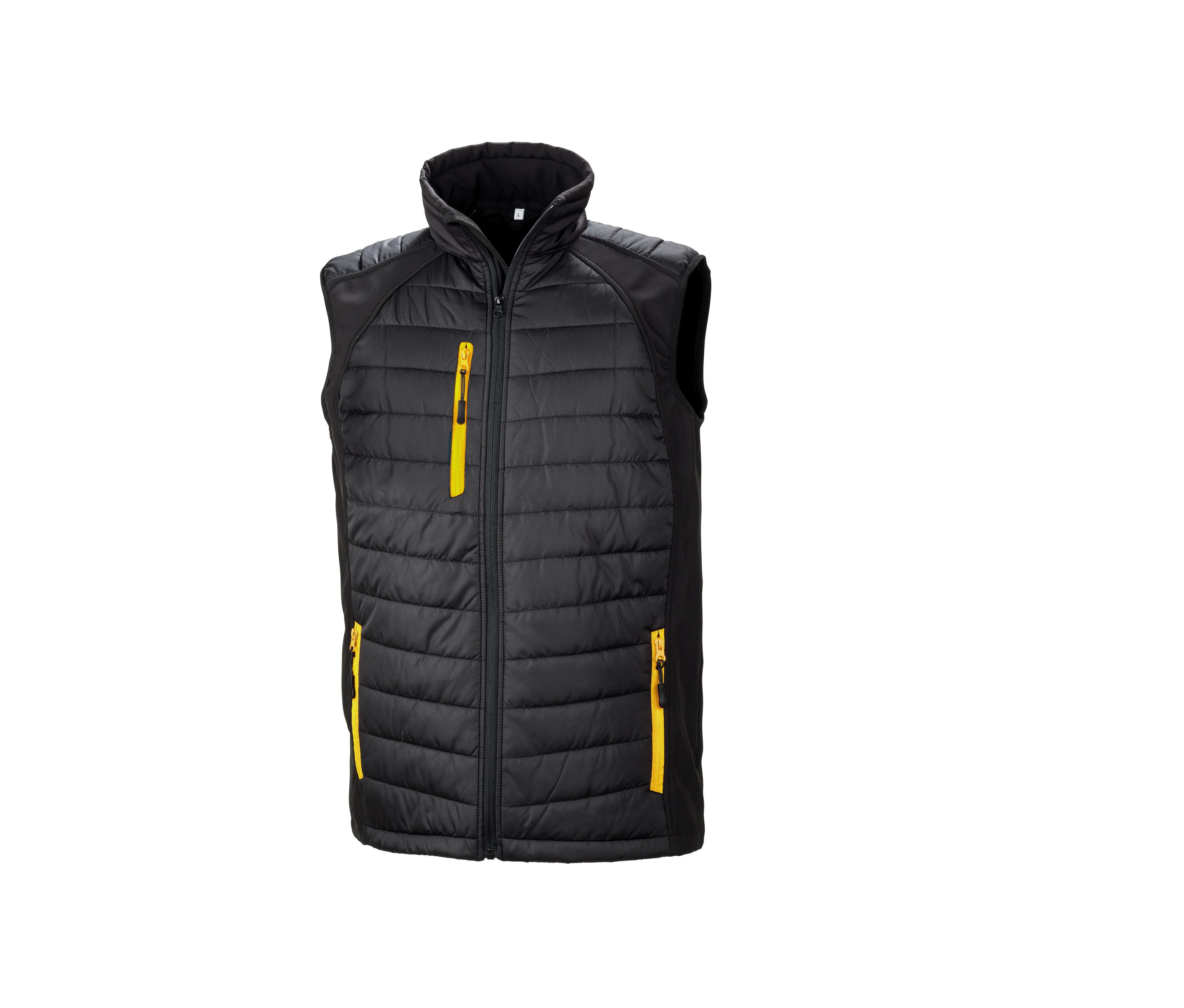 BLACK COMPASS PADDED SOFTSHELL JACKET