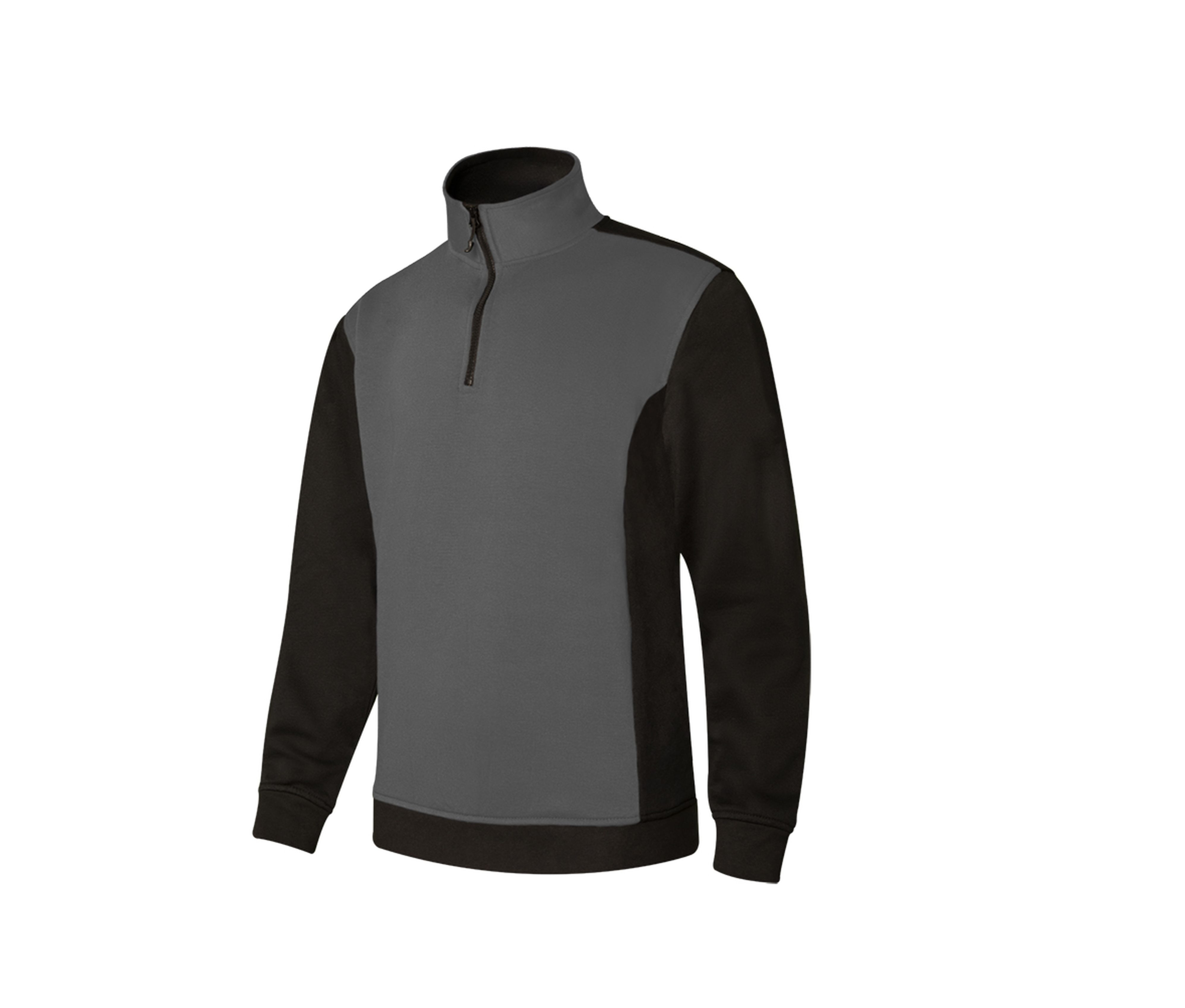 SUDADERA BICOLOR CON CUELLO DE CREMALLERA
