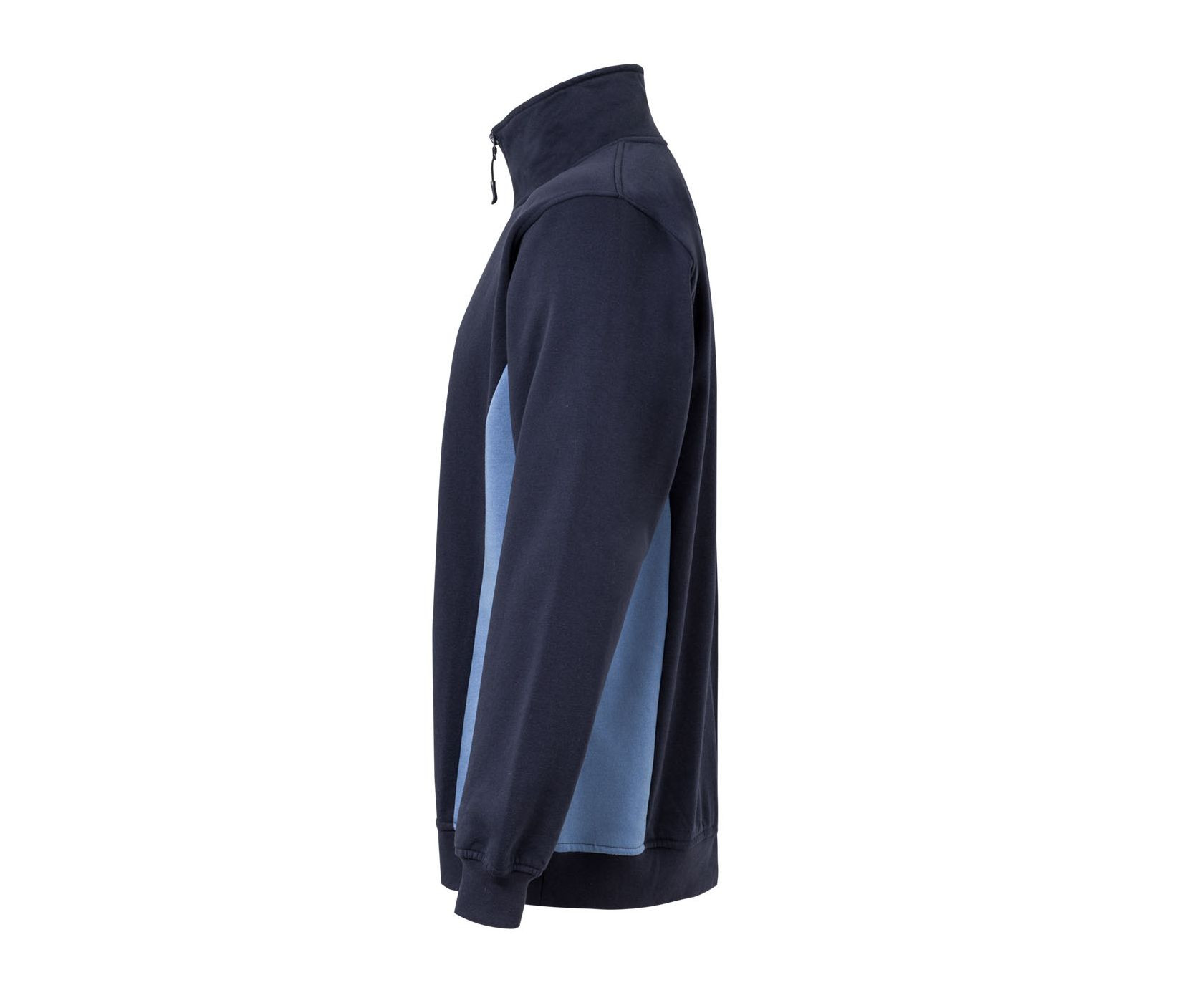 SUDADERA BICOLOR CREMALLERA EN EL CUELLO