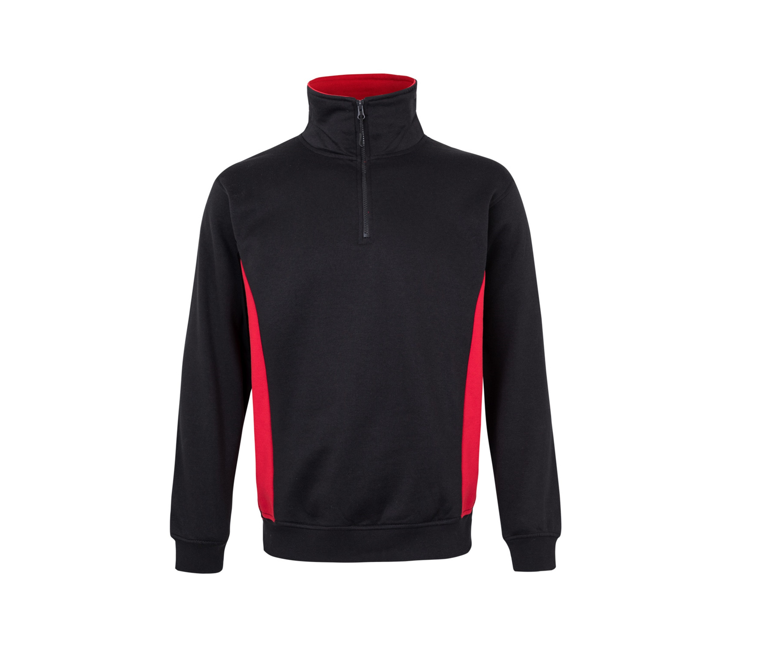 SUDADERA BICOLOR CREMALLERA EN EL CUELLO