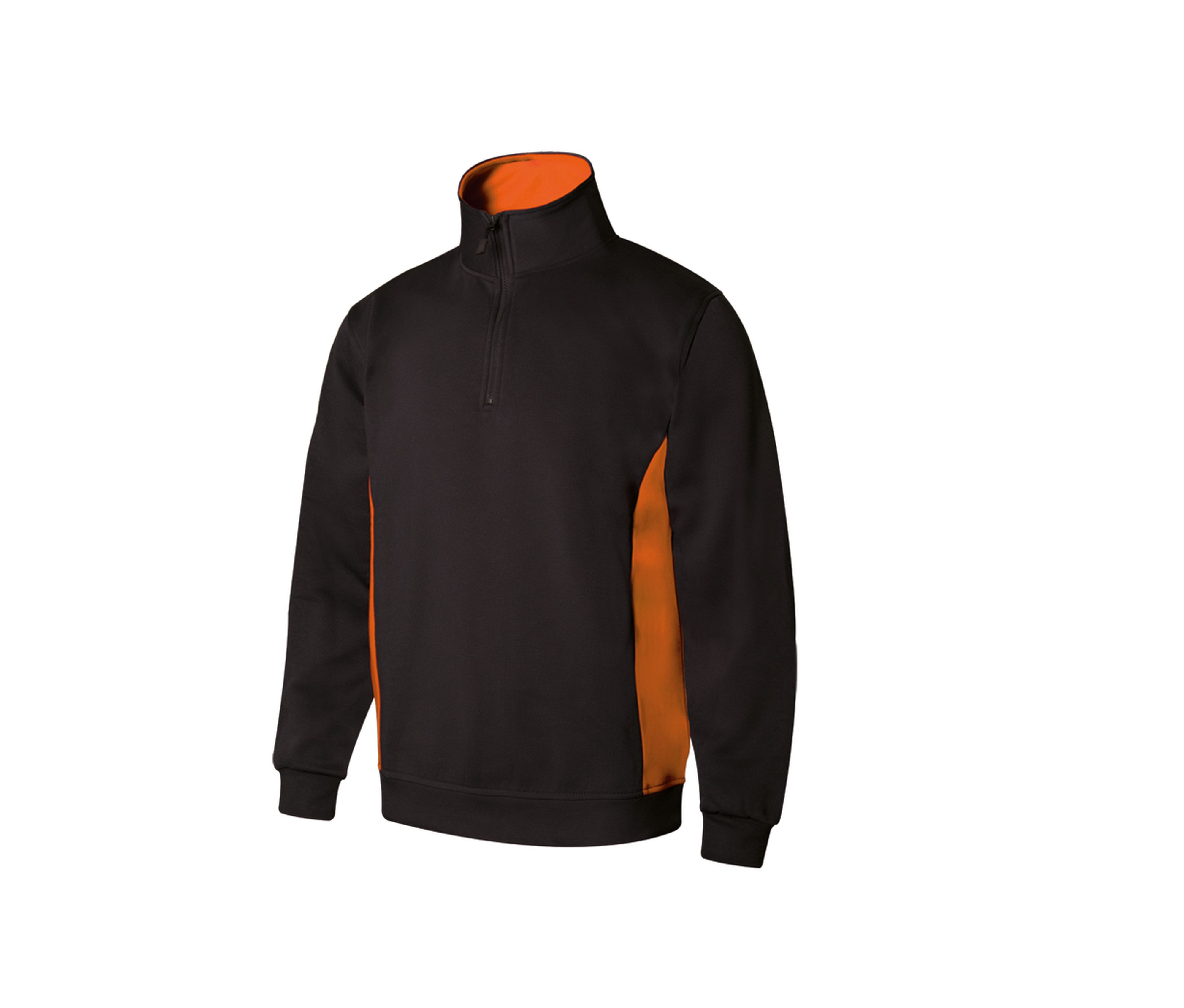 SUDADERA BICOLOR CREMALLERA EN EL CUELLO
