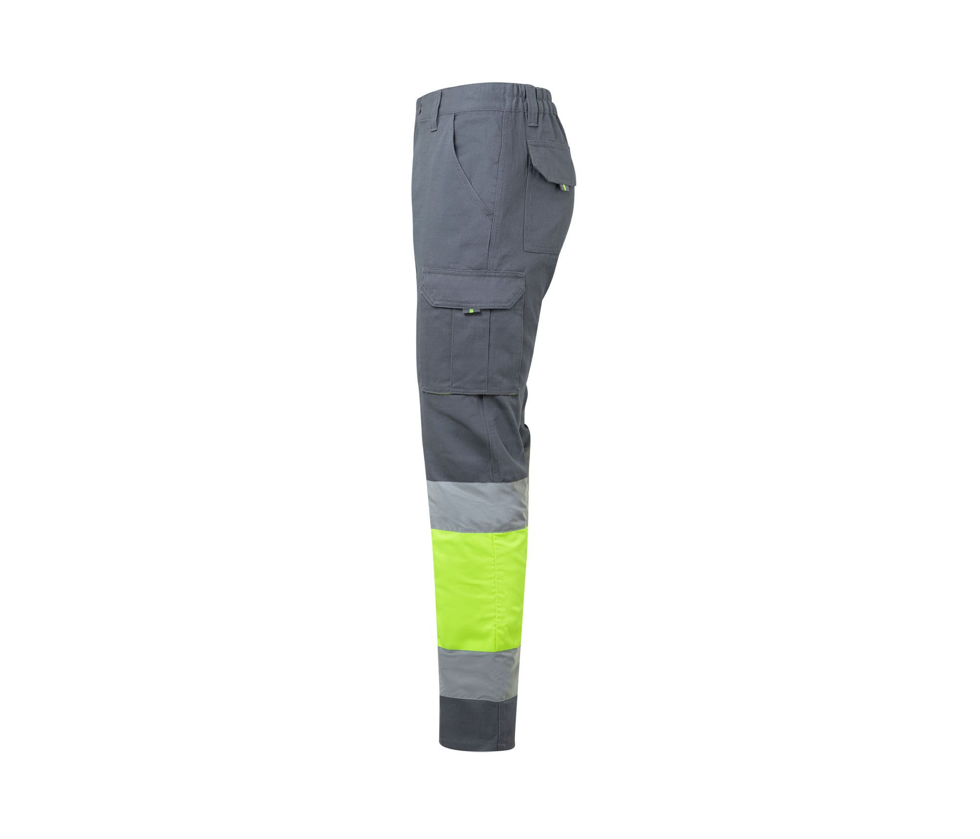 PANTALÓN 100% ALGODÓN BICOLOR MULTIBOLSILLOS ALTA VISIBILIDAD