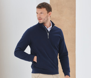SUSTAINABLE 1/4 ZIP SWEATSHIRT
