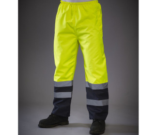 HI-VIS TWO TONE WATERPROOF OVERTROUSERS